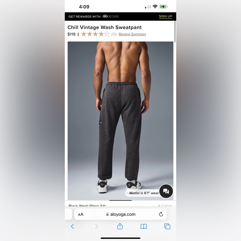 ALO YOGA VINTAGE WASH SWEATPANTS